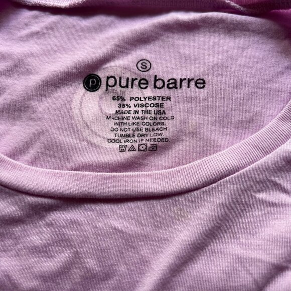 Pure Barre Size S NEW Lilac Purple Pride Flag Sleeveless Crew Neck Tank Top - Picture 6 of 8